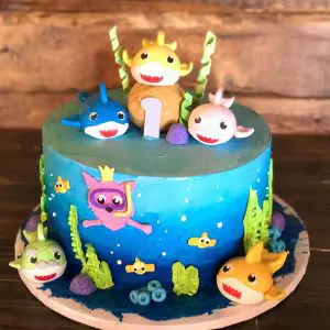 Baby shark cake