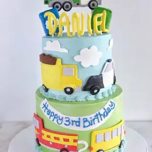 Vehicles Birthday Cake