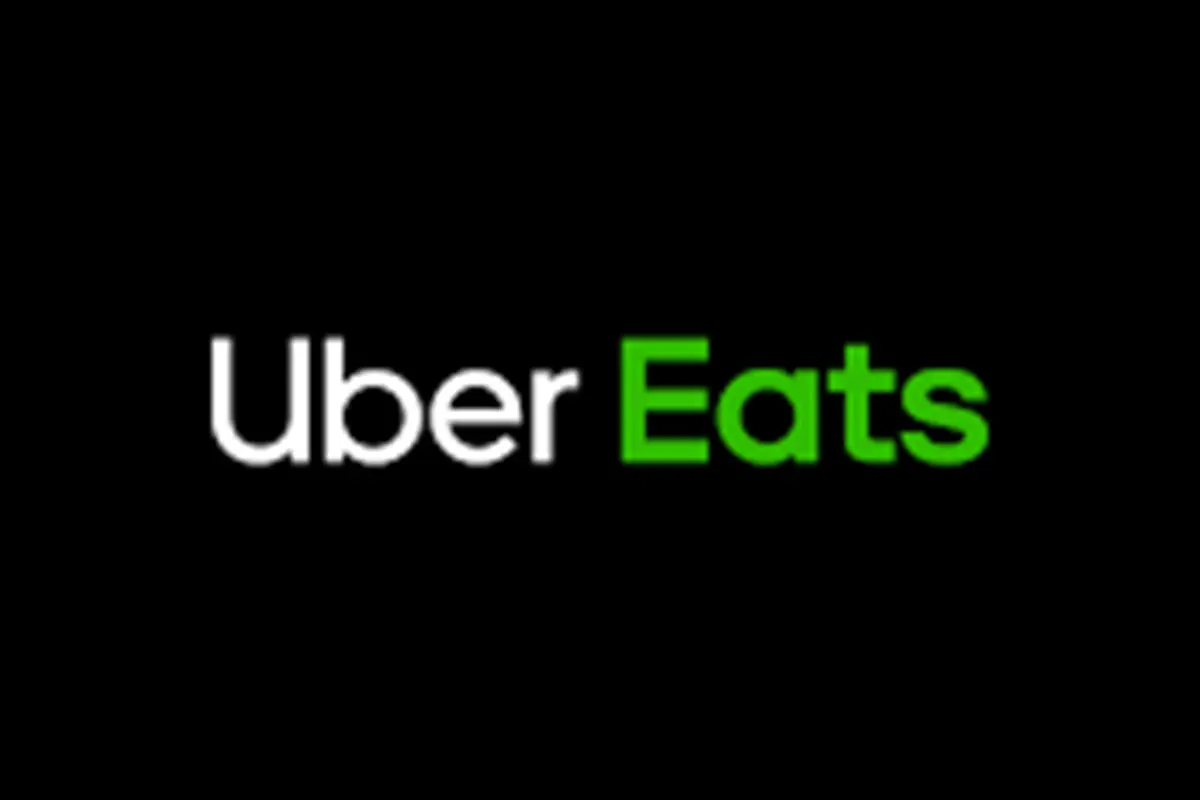 A black and green logo for uber eats.